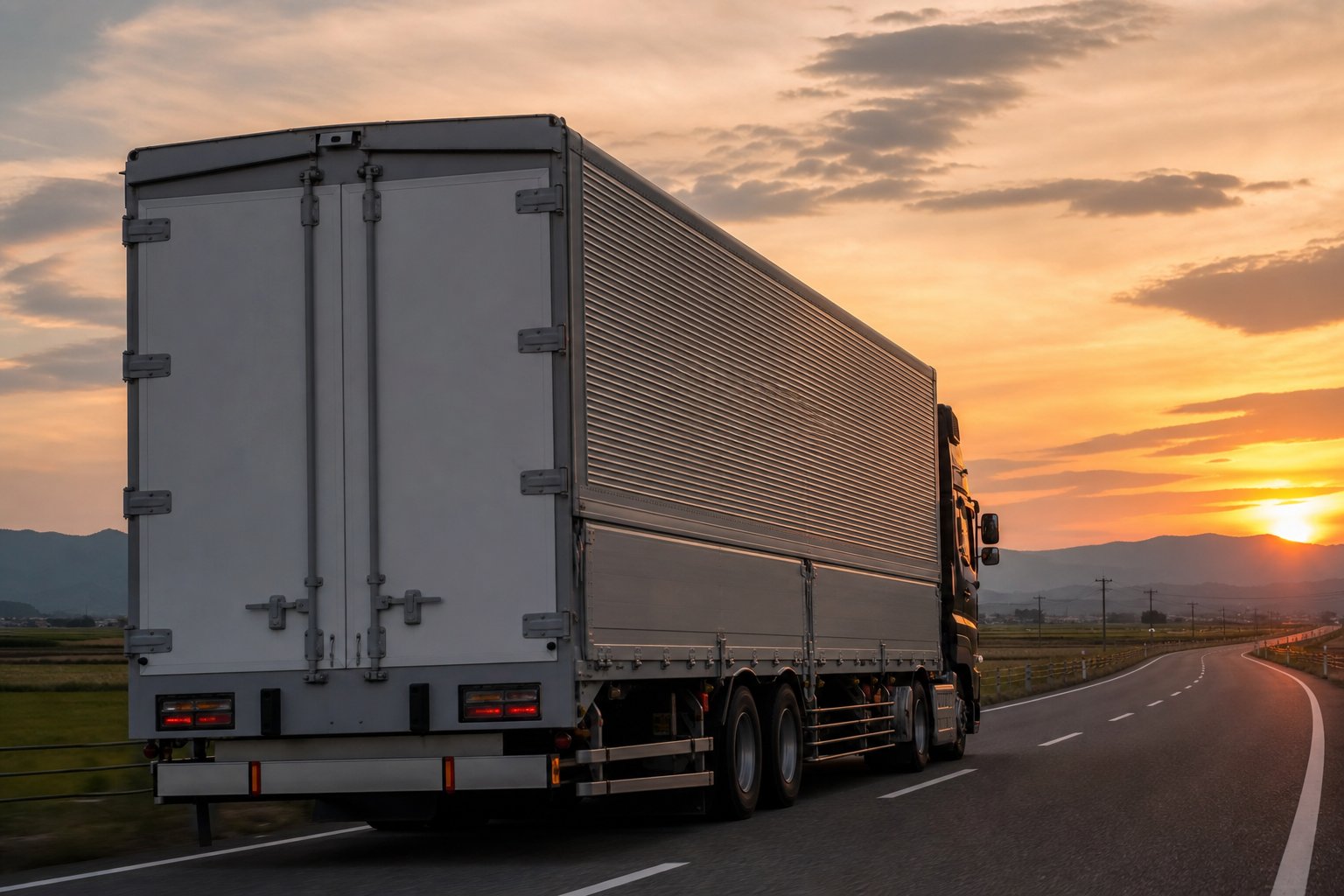 並んだ中山運送のトラック